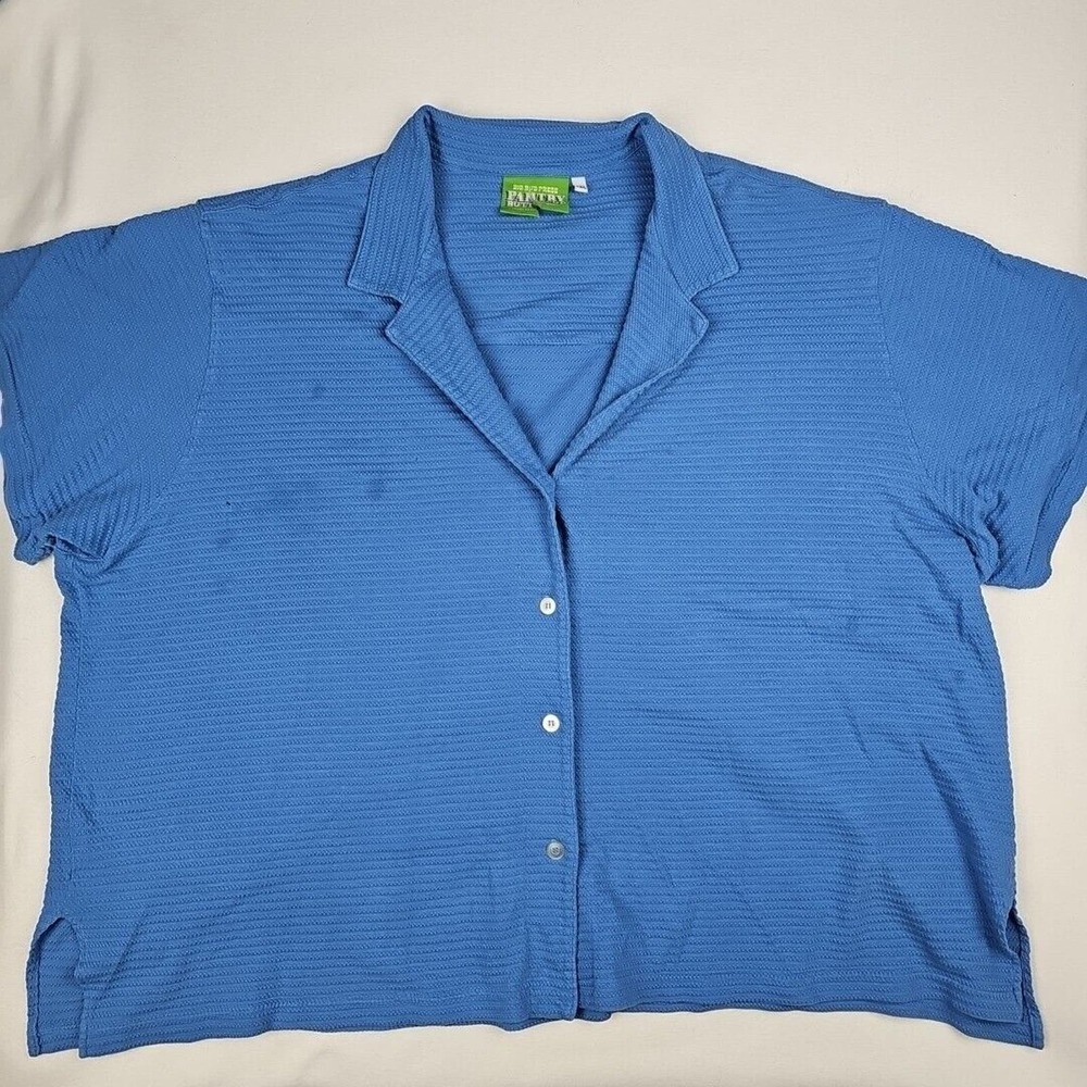 Big Bud Press Pantry Button-Up Shirt Womens Blue Size 5XL Collared